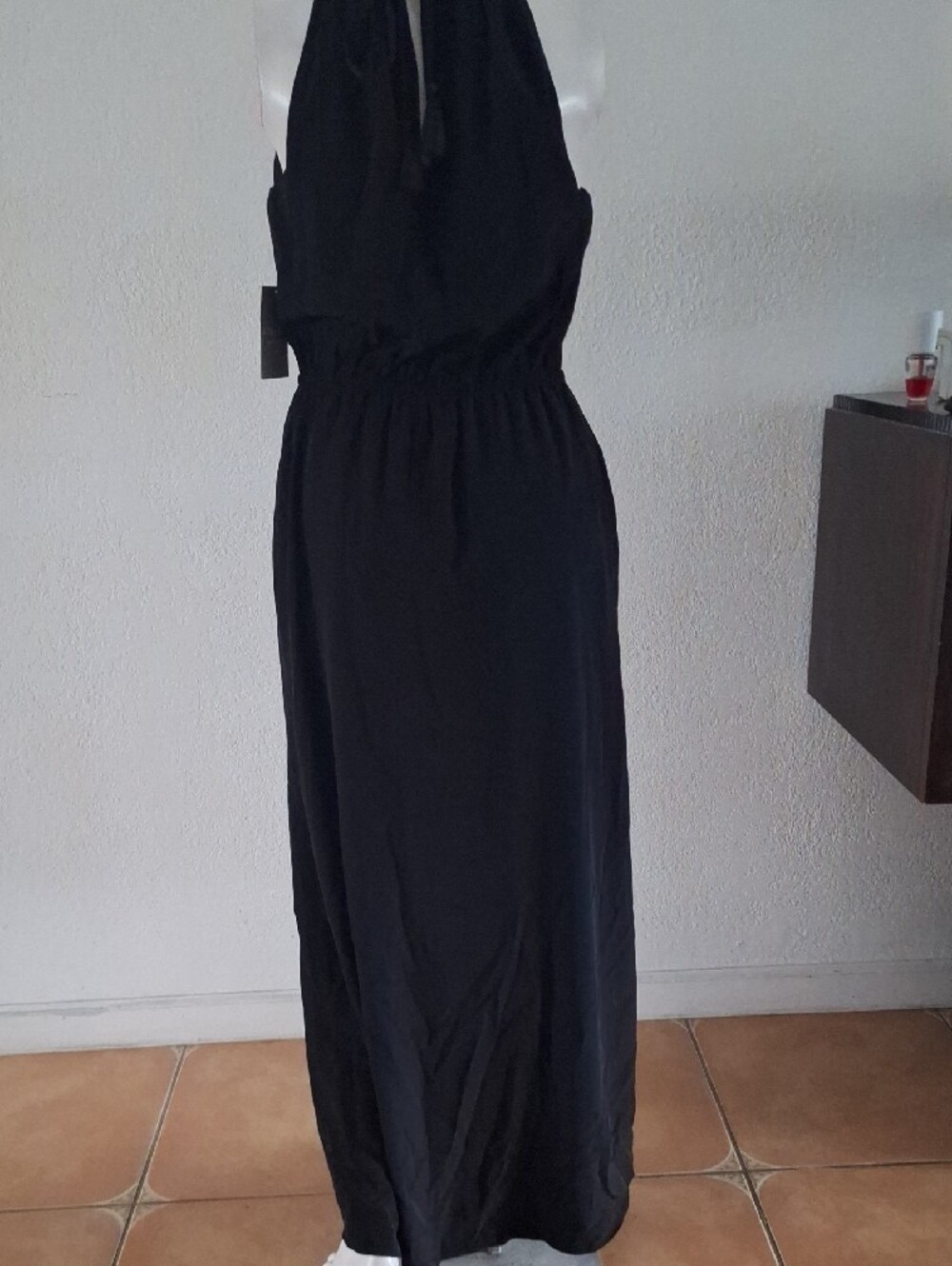 Sporty Athleta Black Maxi Dress with Spaghetti Straps Sz S NWT - Picture 6 of 14